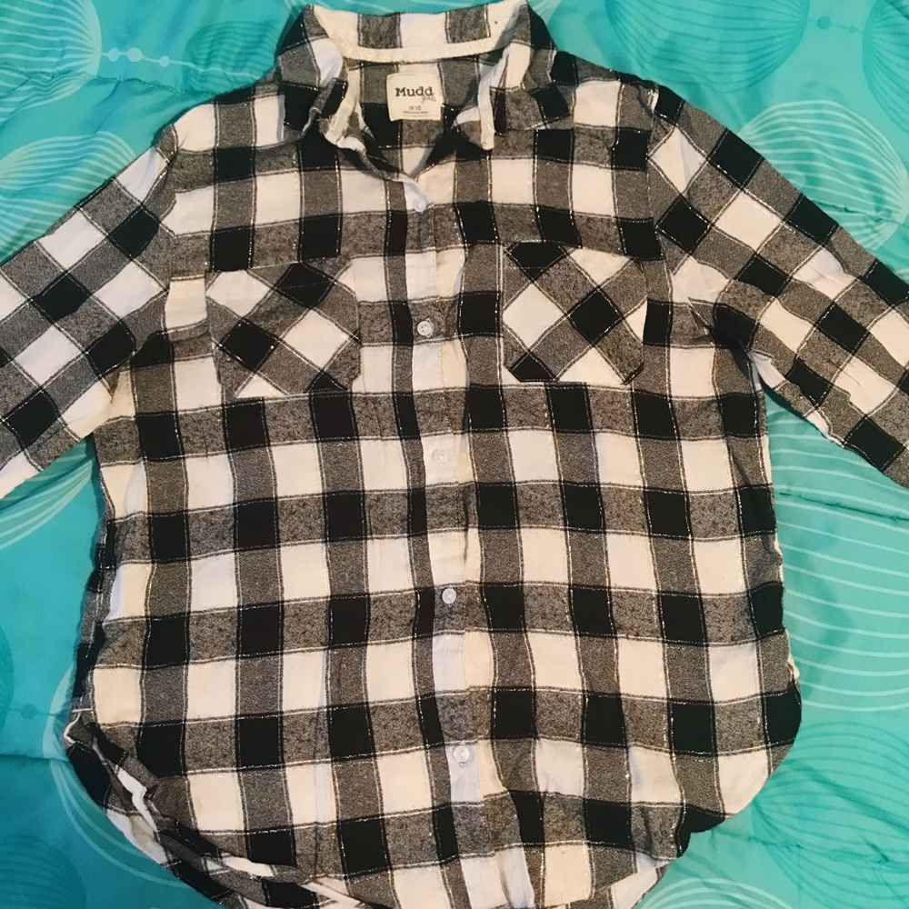 Mudd B&W plaid shirt